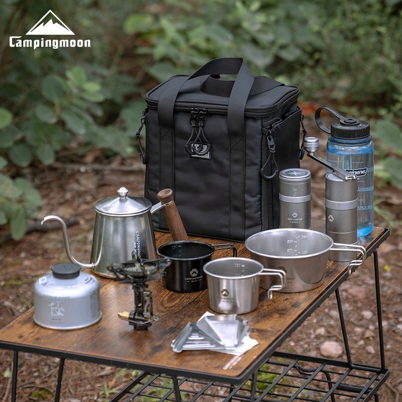 CAMPINGMOON BKXD-5F-B Small Ca - Camping Cooking Set With Bag บทวิจารณ์และราคา
