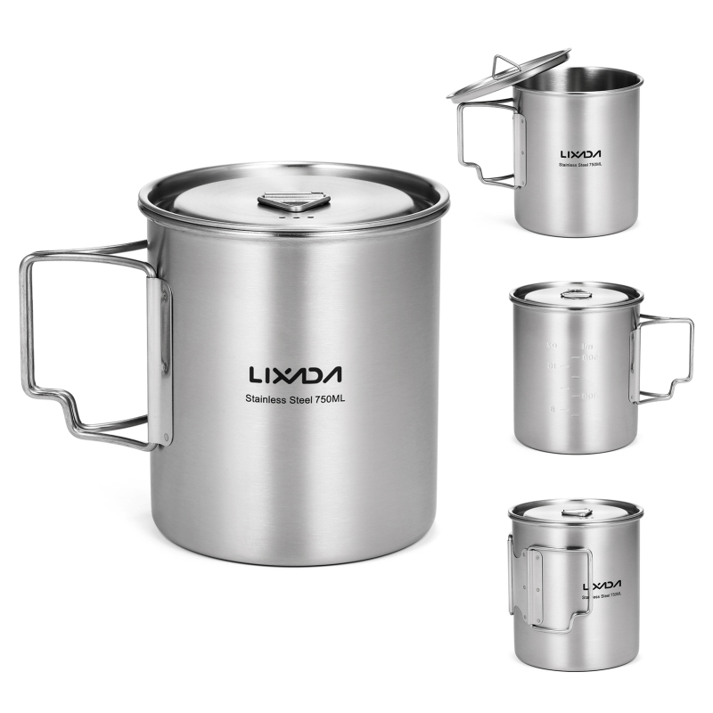 Lixada 750ml Cup Outdoor Stain - Camping Cooking Set With Bag บทวิจารณ์และราคา