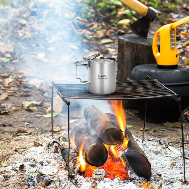 Lixada 750ml Cup Outdoor Stain - Camping Cooking Set With Bag บทวิจารณ์และราคา