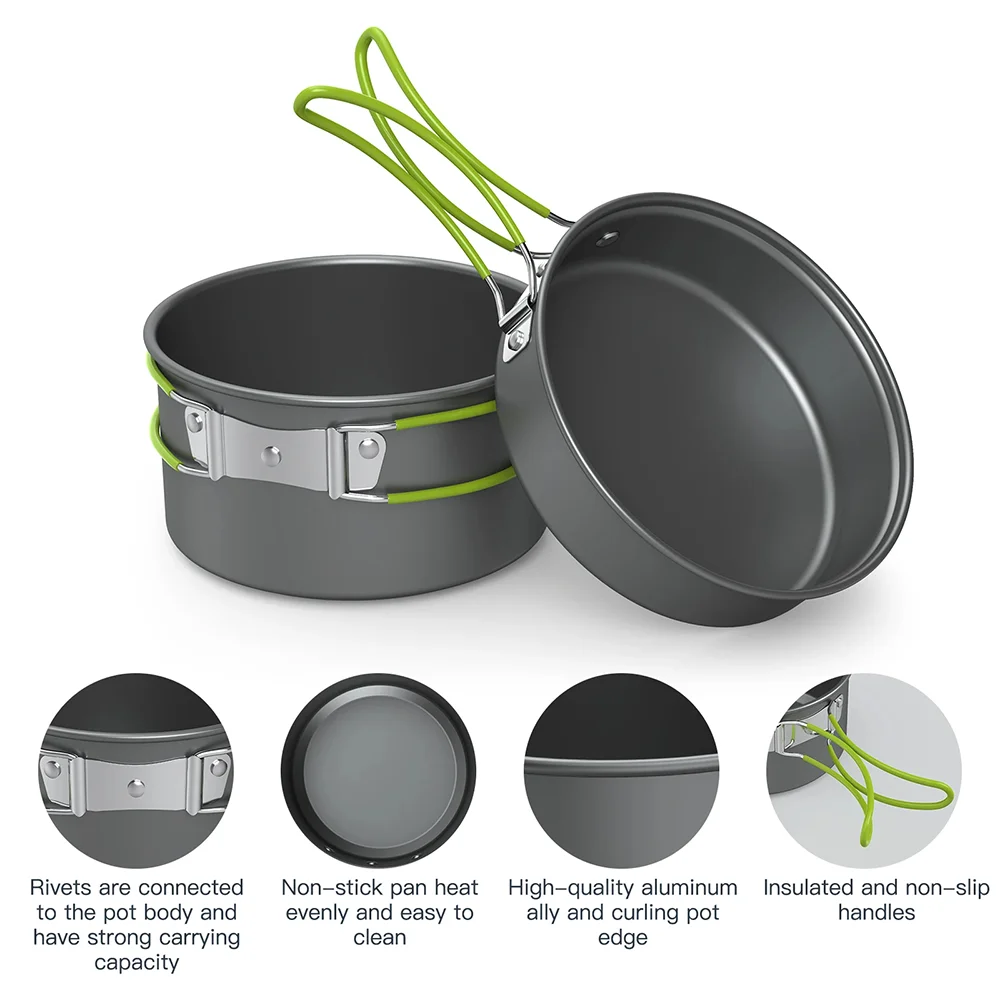 Outdoor Cooking Camping utensi - Camping Cooking And Dining Set บทวิจารณ์และราคา