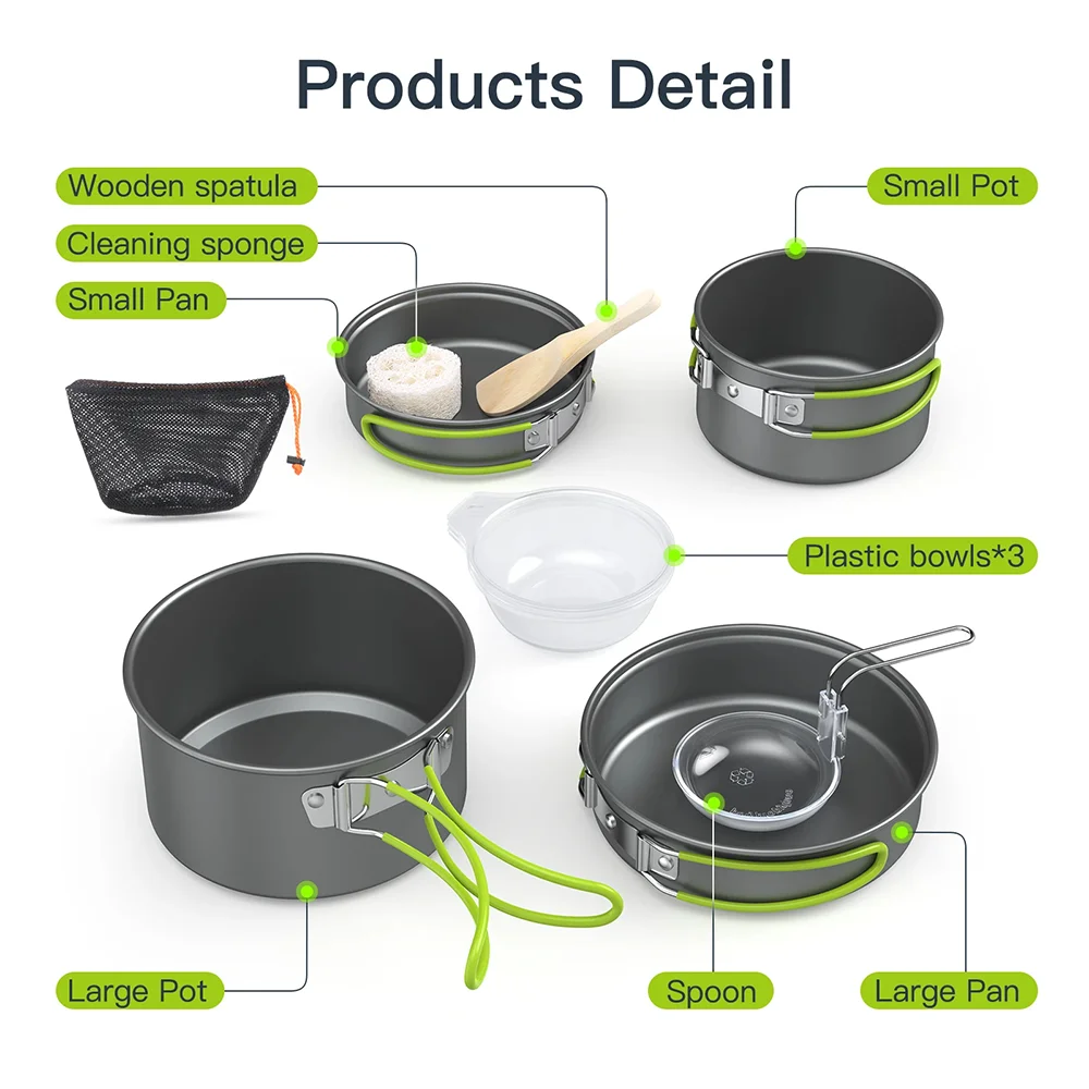 Outdoor Cooking Camping utensi - Camping Cooking And Dining Set บทวิจารณ์และราคา