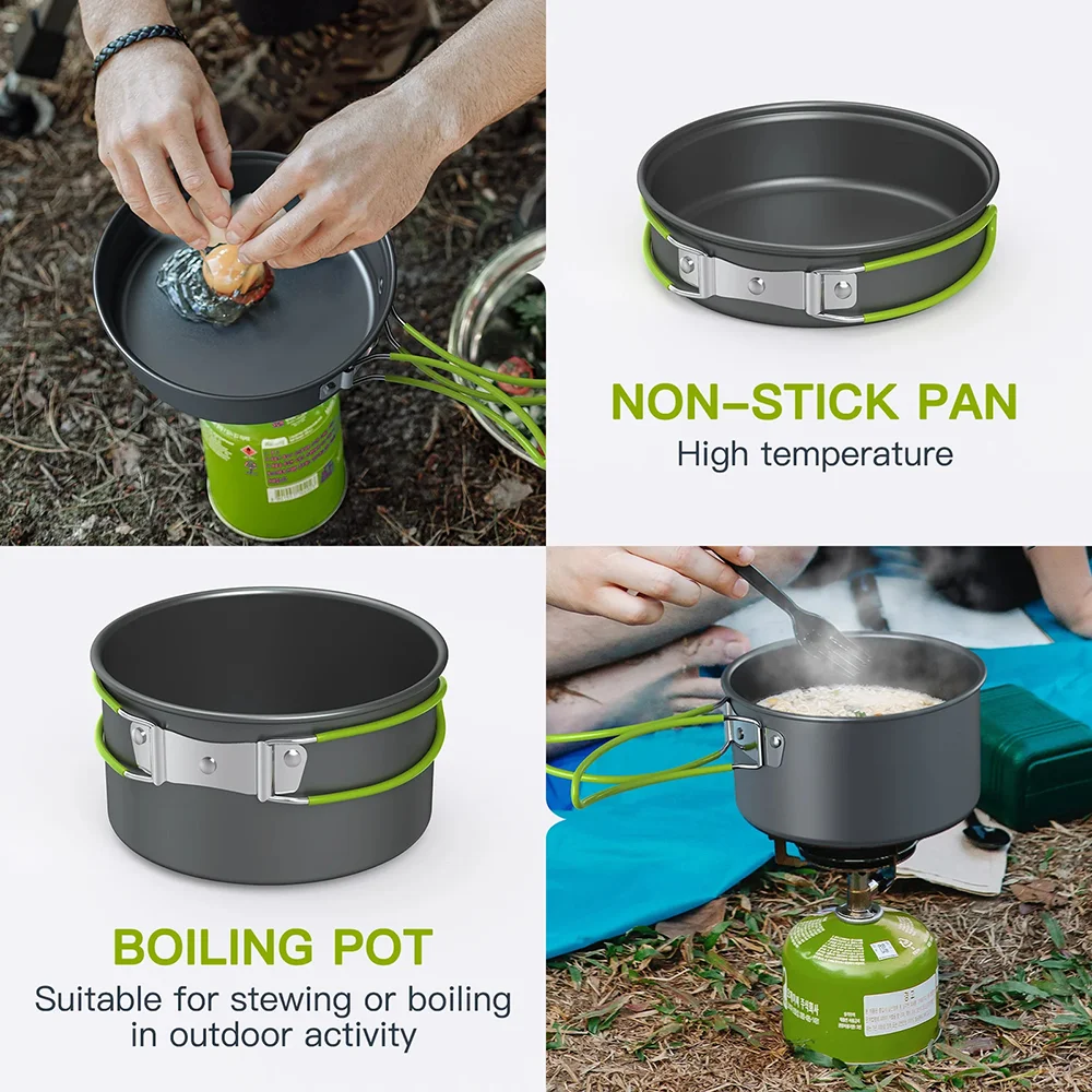 Outdoor Cooking Camping utensi - Camping Cooking And Dining Set บทวิจารณ์และราคา