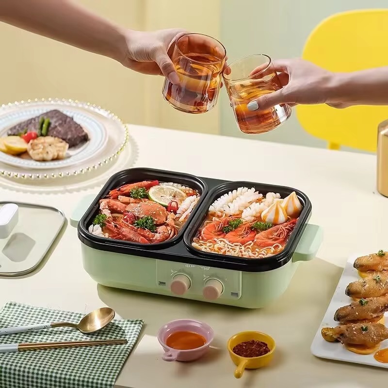 Non-stick barbecue hot pot mul - Camping Cooking One Pot บทวิจารณ์และราคา