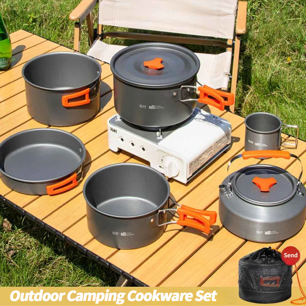 Camping Cookware Set Outdoor C - Camping Cooking Set With Bag บทวิจารณ์และราคา