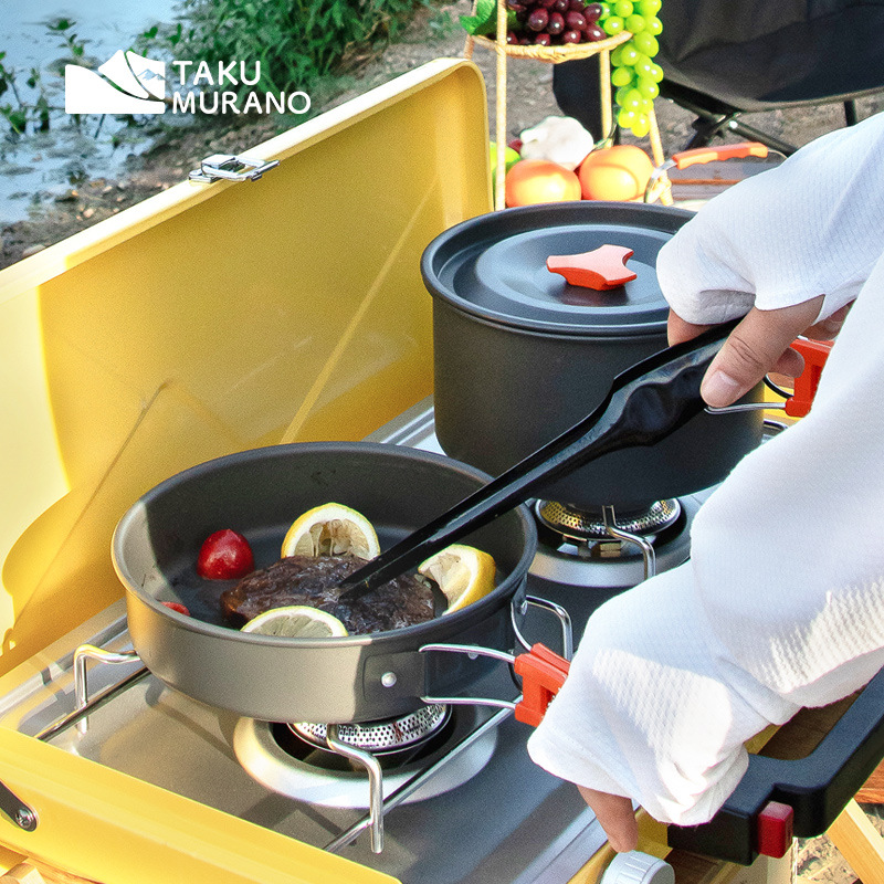 Camping Cookware Set Outdoor C - Camping Cooking Set With Bag บทวิจารณ์และราคา
