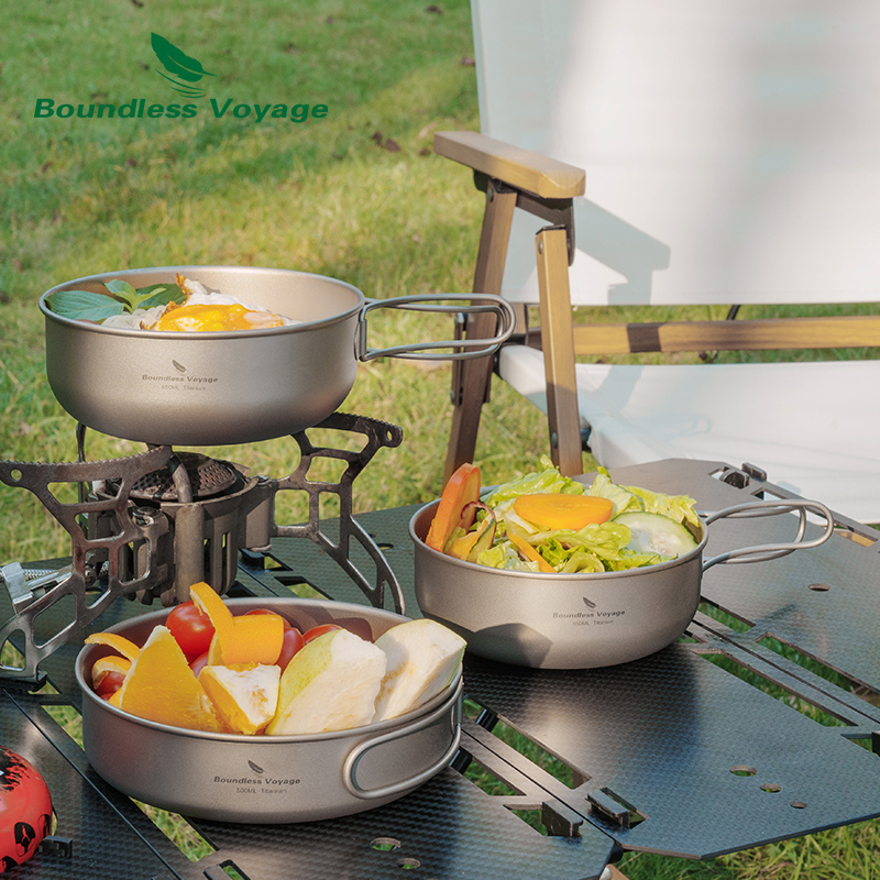 Boundless Voyage Titanium Camp - Camping Cooking Pots And Pans Set บทวิจารณ์และราคา