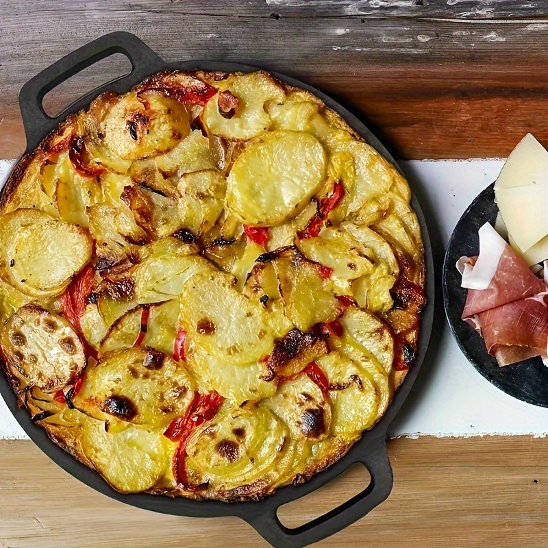 1pcs Cast Iron Outdoor Grill P - Camping Cooking Frying Pan บทวิจารณ์และราคา