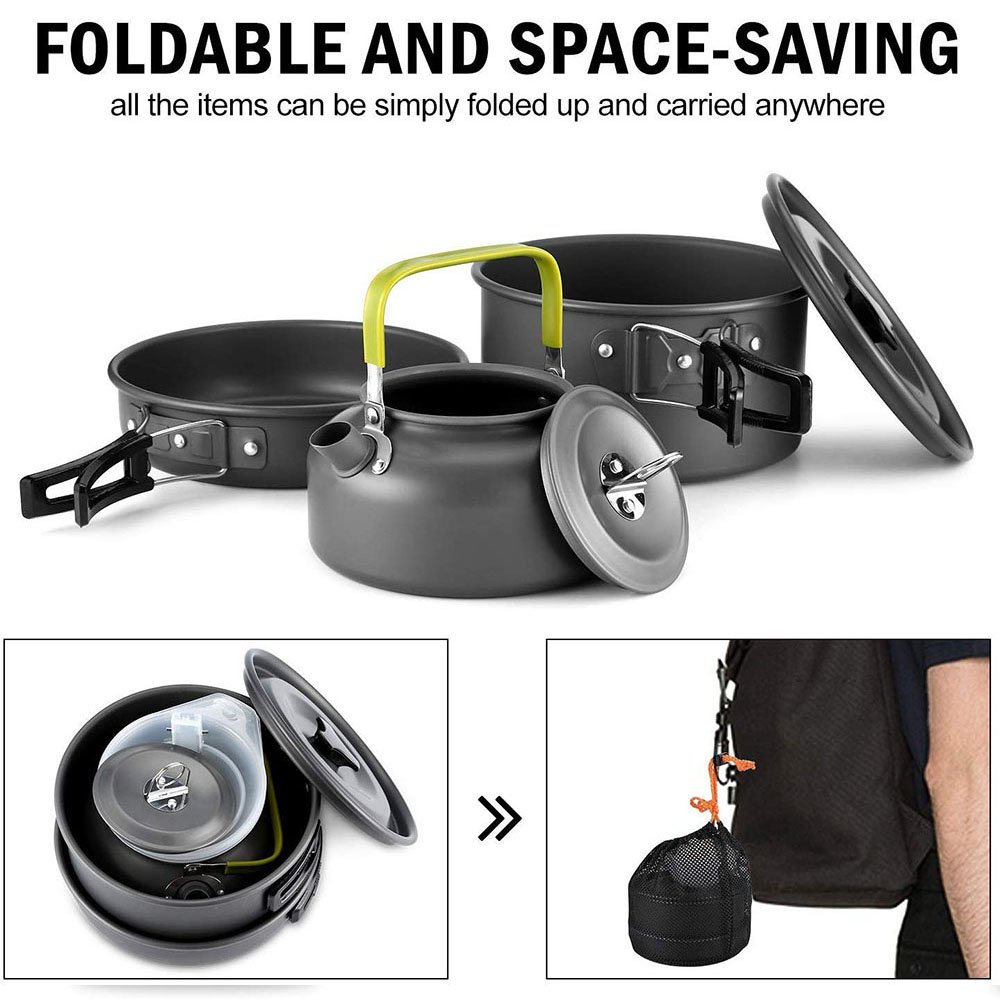 Outdoor camping cookware set a - Camping Cooking Candle บทวิจารณ์และราคา