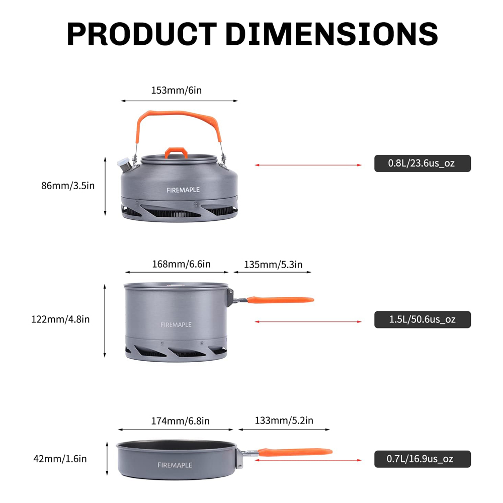 Fire Maple Camping Cookware Ut - Camping Cooking Meals บทวิจารณ์และราคา