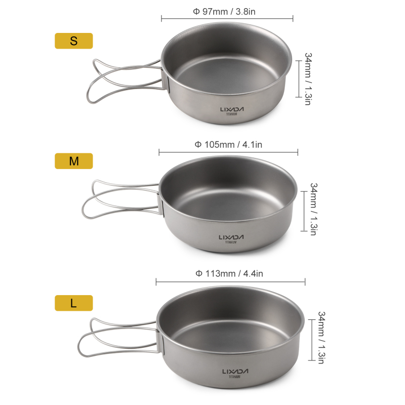 Lixada Titanium Bowls Ultralig - Camping Cooking Meals บทวิจารณ์และราคา