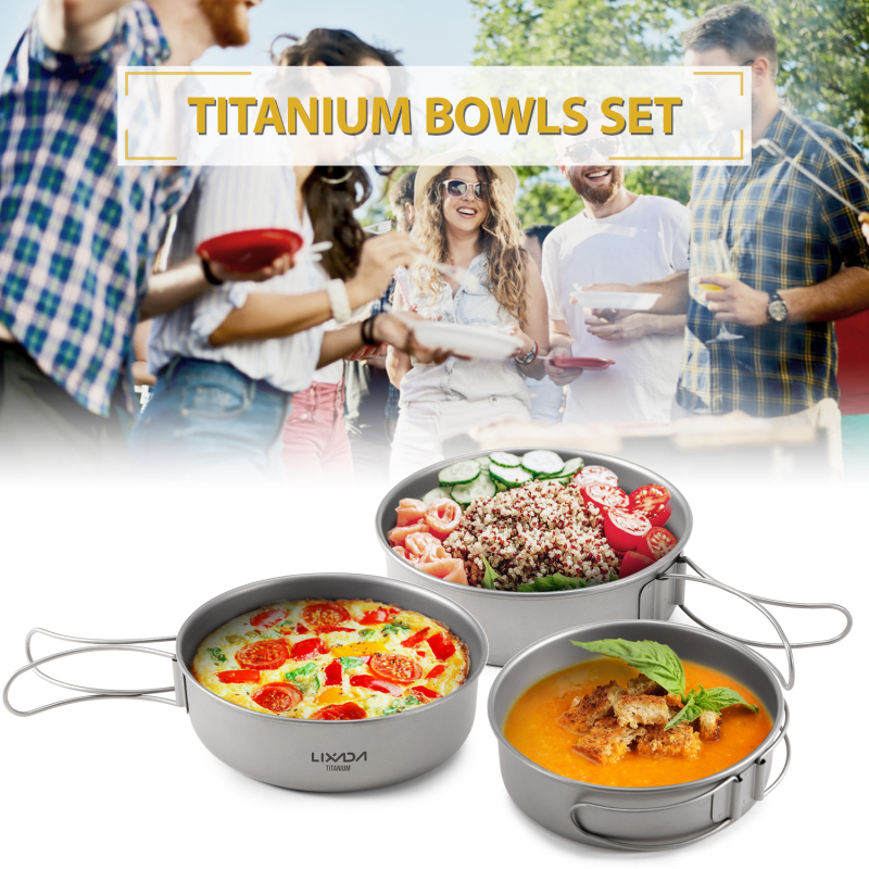 Lixada Titanium Bowls Ultralig - Camping Cooking Meals บทวิจารณ์และราคา