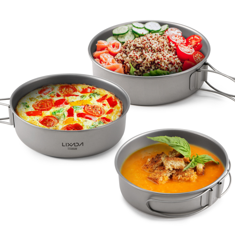 Lixada Titanium Bowls Ultralig - Camping Cooking Meals บทวิจารณ์และราคา