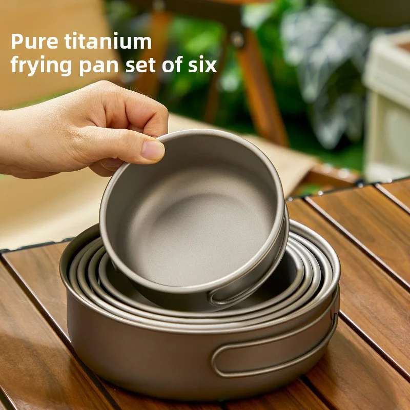 Titanium Outdoor Pot Set Picni - Camping Cooking Set With Bag บทวิจารณ์และราคา