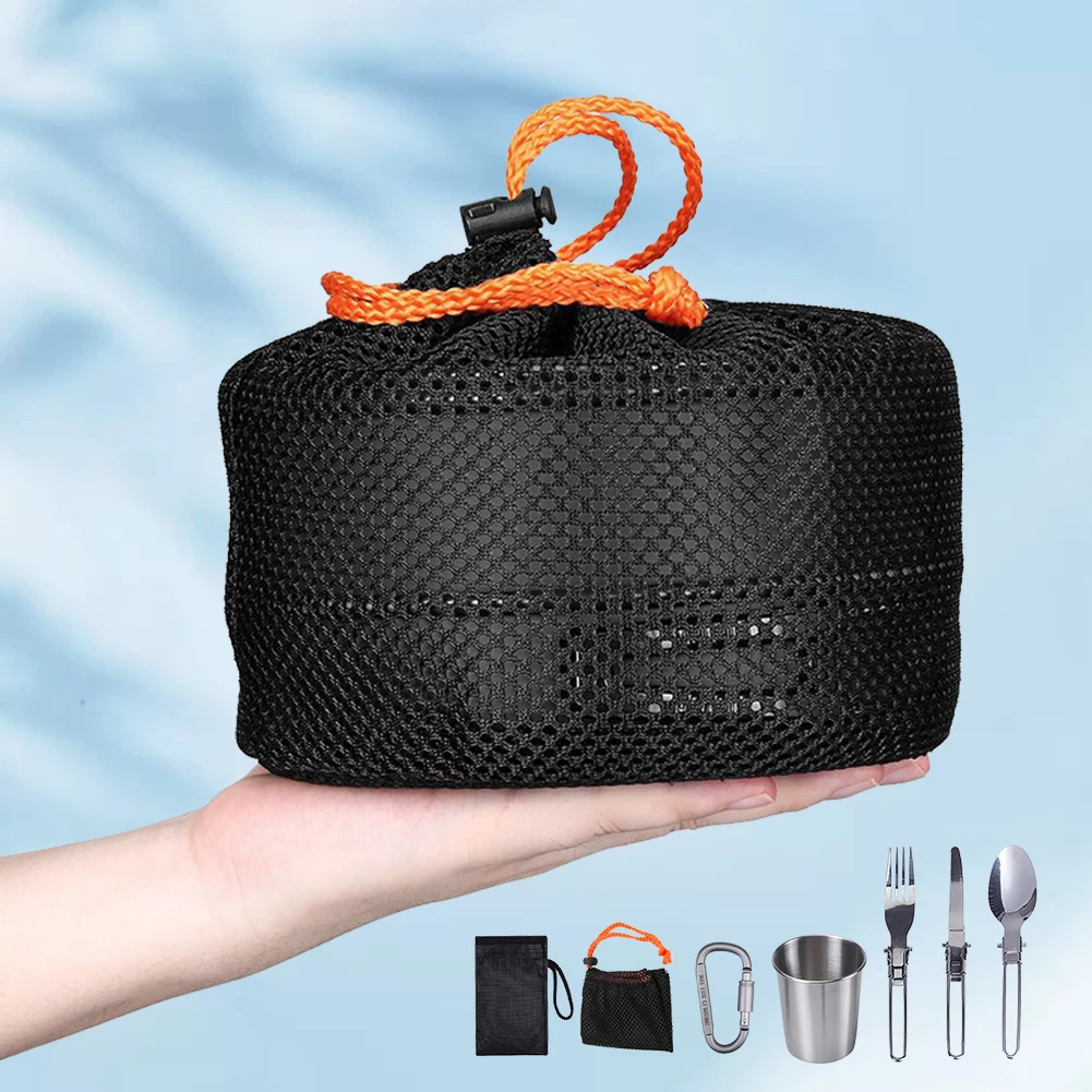 Camping Cookware Kit Kettle Po - Camping Cooking Pots And Pans Set บทวิจารณ์และราคา
