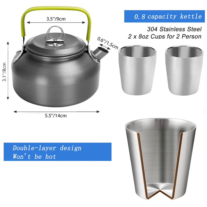 1 Set Outdoor Pot Pan Camping  - Camping Cooking Pots And Pans Set บทวิจารณ์และราคา