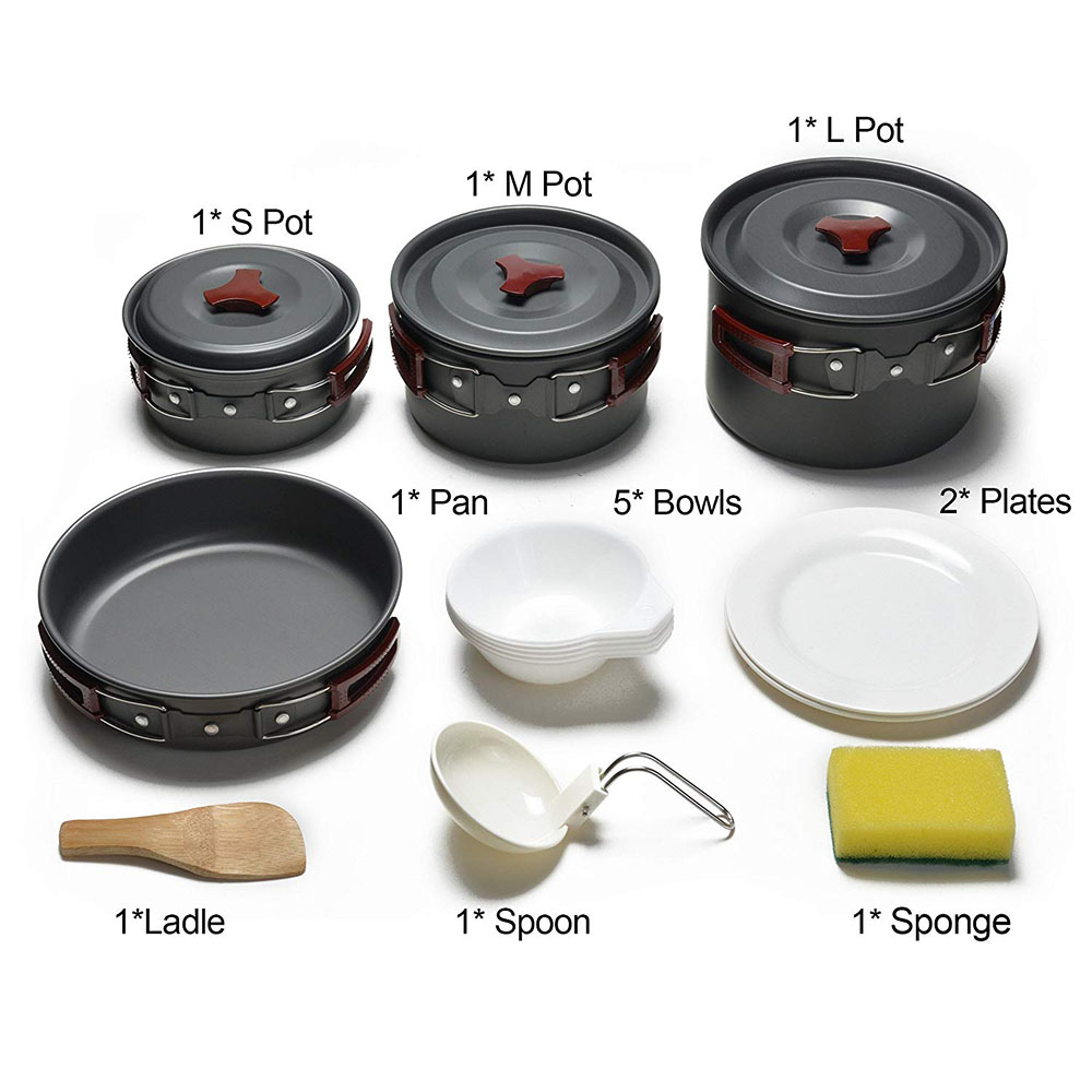 Outdoor Camping Cookware Kit N - Camping Cooking Candle บทวิจารณ์และราคา