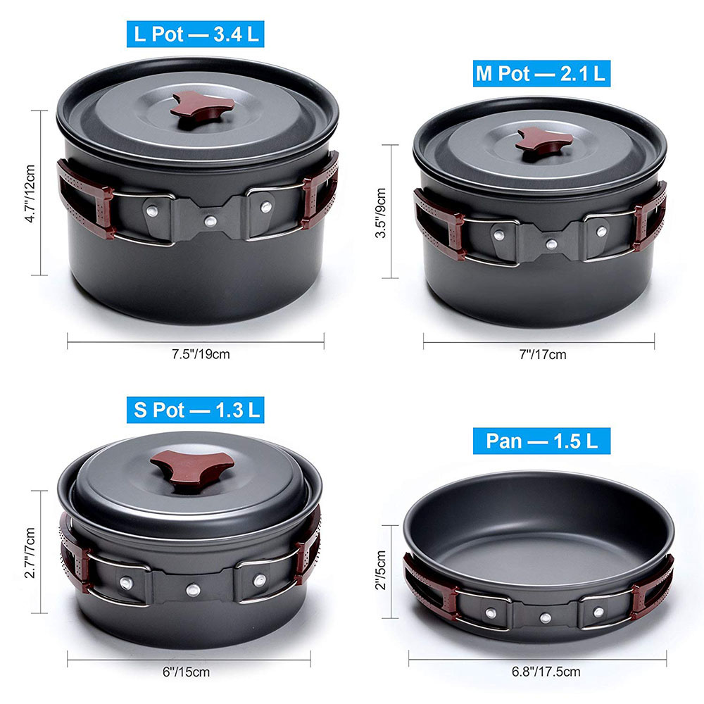 Outdoor Camping Cookware Kit N - Camping Cooking Candle บทวิจารณ์และราคา