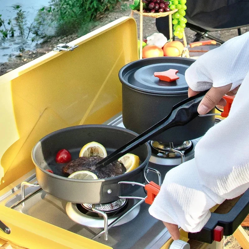 Camping Cookware Set Outdoor P - Camping Cooking And Dining Set บทวิจารณ์และราคา
