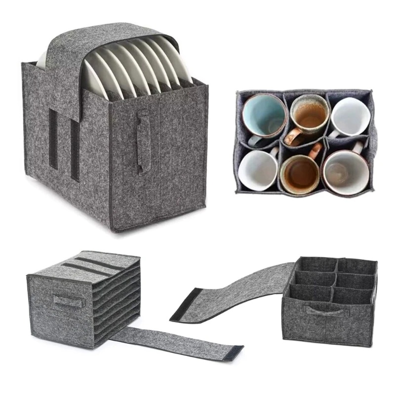 1pc Felt Plate Dish Cup Storag - Camping Cooking Meals บทวิจารณ์และราคา