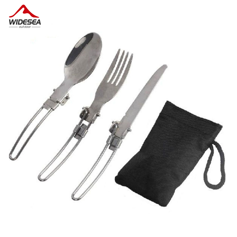 3 pcs 1 set Portable Outdoor C - Camping Cooking Cutlery Set บทวิจารณ์และราคา